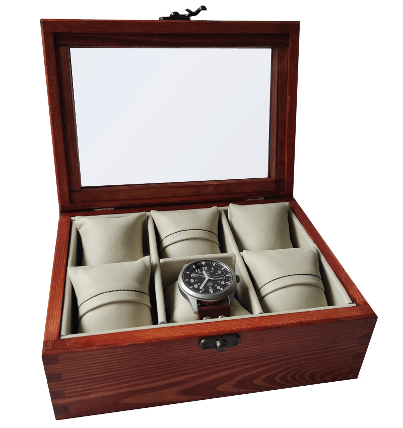 pudełko na zegarki z wypełnieniem ze skóry ekologicznej poduszeczki silikonowe skóra ekologiczna